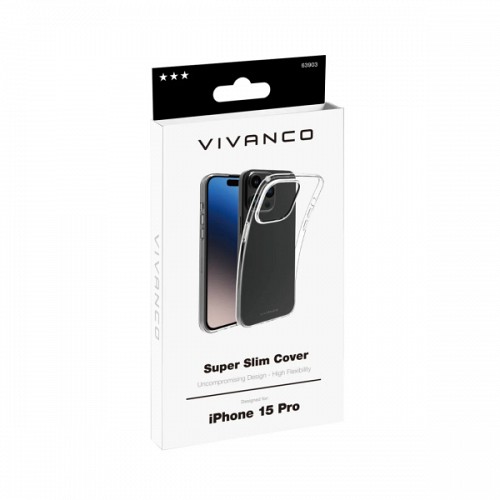 VIVANCO SUPER SLIM CASE IPHONE 15 PRO transparent backcover