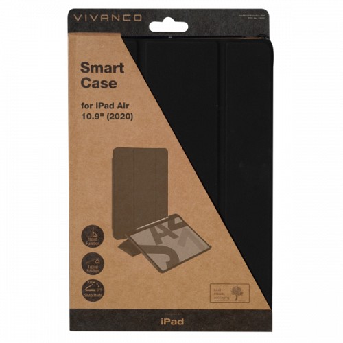 VIVANCO TABLET SMART CASE IPAD 10.9 (2020) with PEN HOLDER black