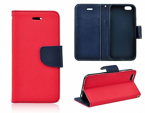 APPLE iPhone 13 Mini - ΘΗΚΗ NETONE FANCY DIARY BOOK STYLE ΠΟΡΤΟΦΟΛΙ KOKKINH - ΜΠΛΕ