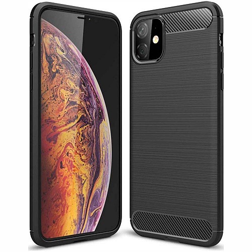 APPLE iPhone 13 Pro Max - ΘΗΚΗ ΣΙΛΙΚΟΝΗΣ CARBON ΜΑΥΡΗ