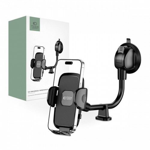 TECH-PROTECT CAR HOLDER V3 LONG ARM WINDSHIELD & DASHBOARD CAR MOUNT black