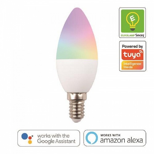 ΛΑΜΠΑ LED SMART WIFI ΚΕΡΙ 6W Ε14 RGBW 220-240V