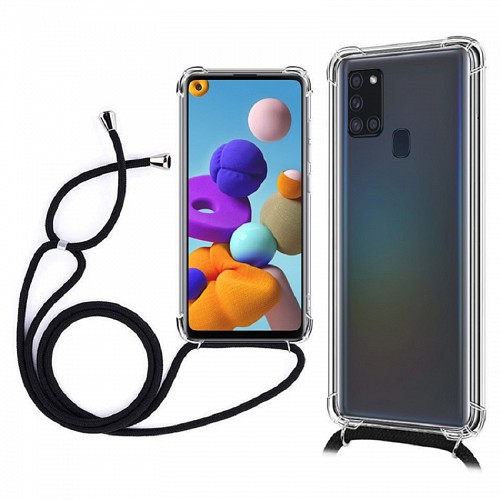 HUAWEI P40 - ΘΗΚΗ ΣΙΛΙΚΟΝΗΣ CROSS SHOLDER ΔΙΑΦΑΝΗ