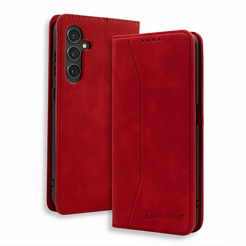 Bodycell Book Case Pu Leather Samsung S24 Plus Red