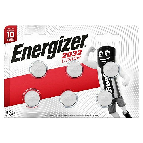 Energizer    CR2032 3V 6 (25124656) (ENE25124656)