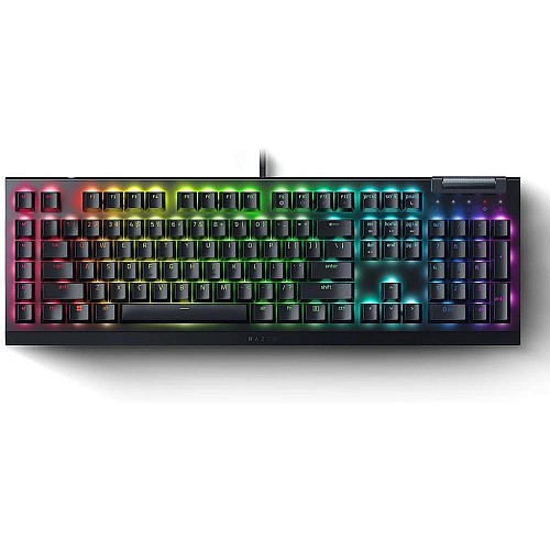 Razer Blackwidow V4 X RGB Gaming Mechanical Keyboard Macro Keys Green Clicky Switches (RZ03-04700100-R3M1) (RAZRZ03-04700100-R3M1)