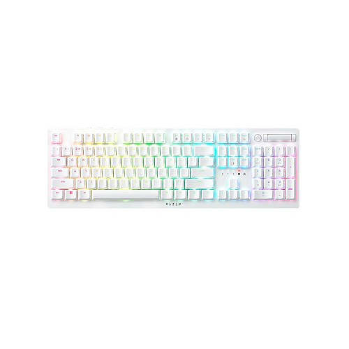 Razer Deathstalker V2 Pro White Wireless Low Profile Clicky Optical Switches RGB (RZ03-04363500-R3M1) (RAZRZ03-04363500-R3M1)