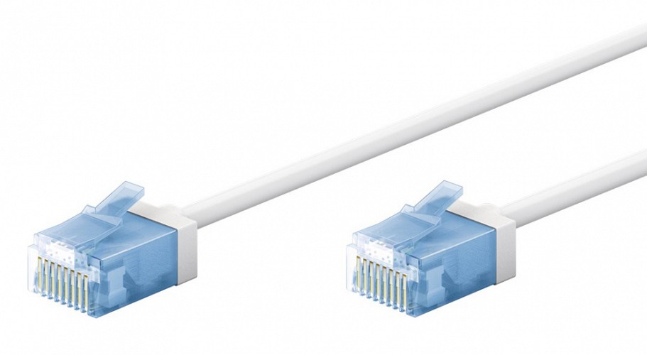 GOOBAY   74286, CAT 6A U/UTP, slim, copper, 500MHz, 1m,  74286