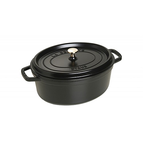 Staub Oval Cocotte     4.2lt / 29cm Black (40509-315-0) (STAU405093150)