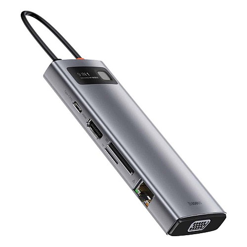 Baseus Gleam USB-C Docking Station  HDMI 4K PD Ethernet   2   (CAHUB-CU0G) (BASCAHUB-CU0G)