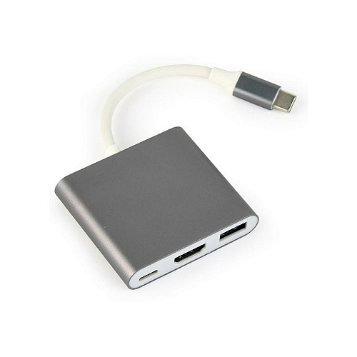 Gembird USB-C Docking Station  HDMI 4K PD  (A-CM-HDMIF-02-SG) (GEMA-CM-HDMIF-02-SG)