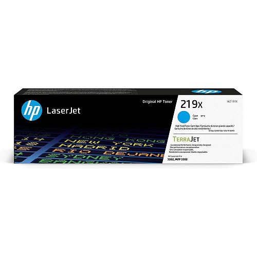 HP 219X Cyan LaserJet Toner Cartridge High Capacity (W2191X) (HPW2191X)