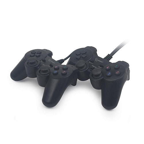 Gembird Double USB Dual Vibration Gamepad 2 Gamepads On 1 USB (JPD-UDV2-01) (GEMJPD-UDV2-01)