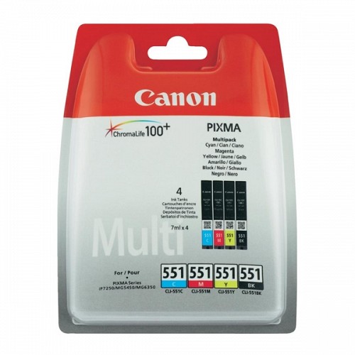 Canon  Inkjet CLI-551MPK Multipack (6509B009) (CANCLI-551MPK)