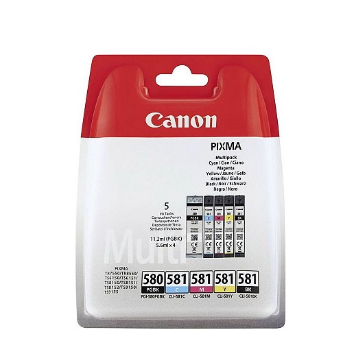 Canon  Inkjet PGI-580MPK B/C/M/Y/PG (2078C005) (CANPGI-580MPK)