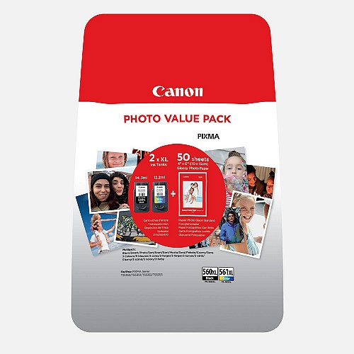 Canon  Inkjet PG-560XL/CL-561XL + PHOTO PAPER (3712C004) (CANPG-560VP)