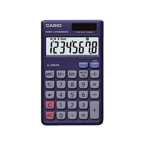 CASIO SL300VER 8-DIGIT CALCULATOR (SL-300VERA) (CASSL300VERA)