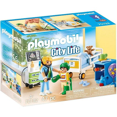 Playmobil City Life Childrens Hospital Room  4+  (70192) (PLY70192)