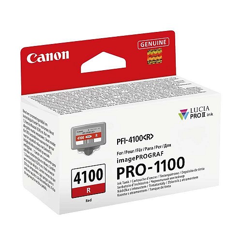 Canon  Inkjet PFI4100R Red (6785C001) (CANPFI-4100R)