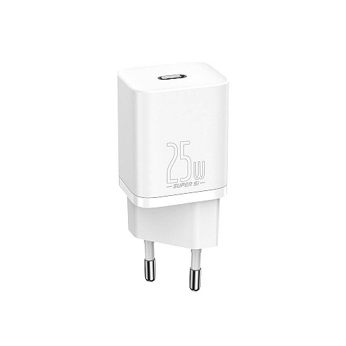 Baseus Super Si 1C Travel  Quick Charger White (25W) (CCSP020102) (BASCCSP020102)