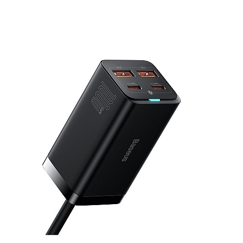 Baseus      2  USB-A  2  USB-C 100W Quick Charge 4.0  (GaN3 Pro) (CCGAN100-1ACE) (BASCCGAN1001ACE)