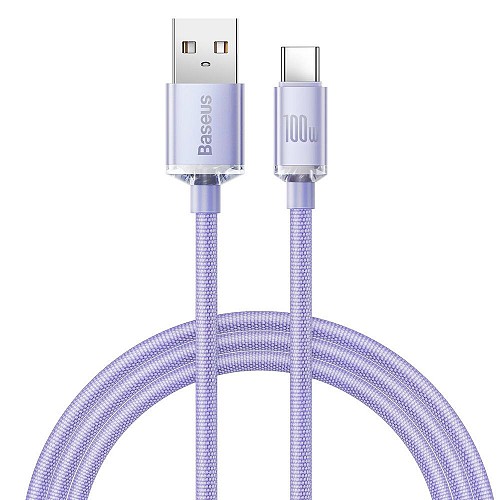 Baseus Crystal Shine Braided USB 2.0 Cable USB-C male - USB-A male  1.2m (CAJY000405) (BASCAJY000405)