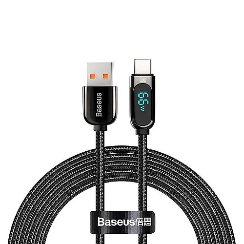 Baseus Display Braided USB 2.0 Cable USB-C male - USB-A male  2m  (CASX020101) (BASCASX020101)