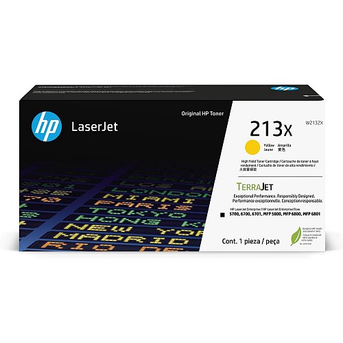 HP 213X Toner Laser Yellow (W2132X) (HPW2132X)