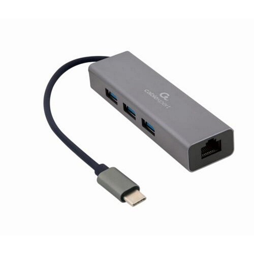 Gembird USB 2.0 Hub 4 Θυρών με σύνδεση USB-C Λευκό (A-CMU3-LAN-01) (GEMA-CMU3-LAN-01)