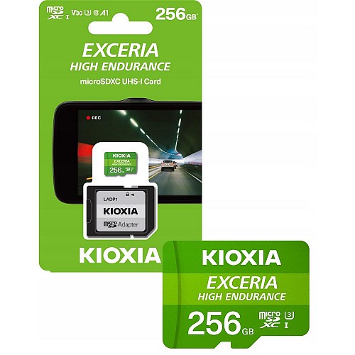 Kioxia Exceria High Endurance microSDXC 256GB Class 10 U3 V30 A1 UHS-I   (LMHE1G256GG2) (KIOLMHE1G256GG2)