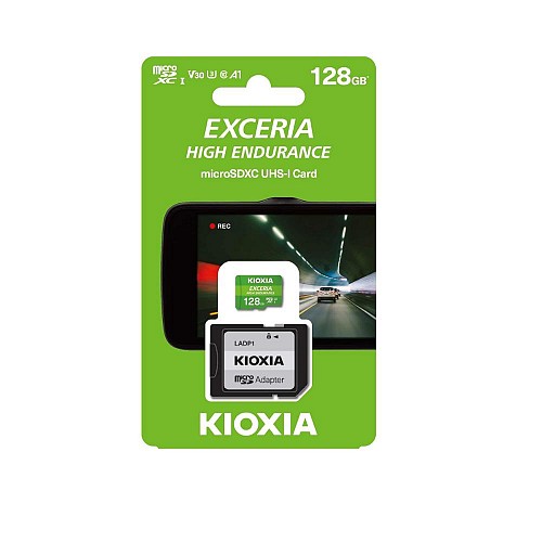 Kioxia Exceria High Endurance microSDXC 128GB Class 10 U3 V30 A1 UHS-I   (LMHE1G128GG2) (KIOLMHE1G128GG2)