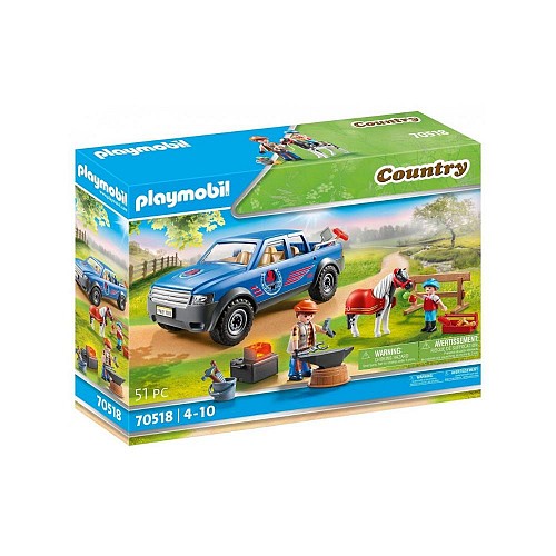 Playmobil Country Mobile Blacksmith with Light Effect για 4-10 ετών (70518) (PLY70518)