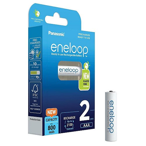 Panasonic Eneloop Επαναφορτιζόμενες Μπαταρίες AAA Ni-MH 800mAh 1.2V 2τμχ (37509357) (PAN37509357)