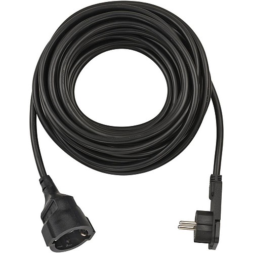 Brennenstuhl Quality Plastic Extension Cable with Flat Plug 10m H05VV-F3G1.5 black (1168980010) (BNN1168980010)