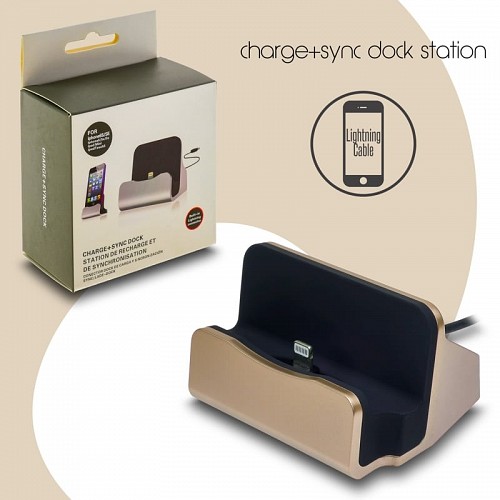 Docking Station Lightning Cable Charge-Data Gold 1018.342