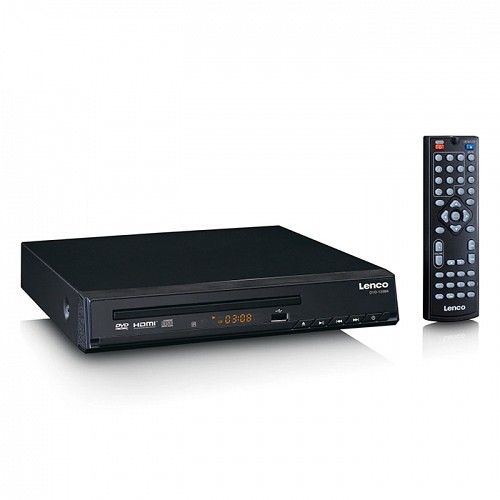 DVD player με υποδοχή HDMI και τηλεχειριστήριο, σε μαύρο χρώμα LENCO DVD-120BK