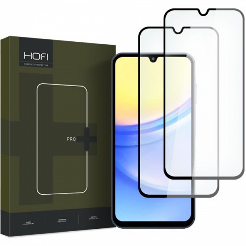 HOFI 2 PACK FULL FACE TEMPERED GLASS SAMSUNG A15 4G / 5G / A25 5G black