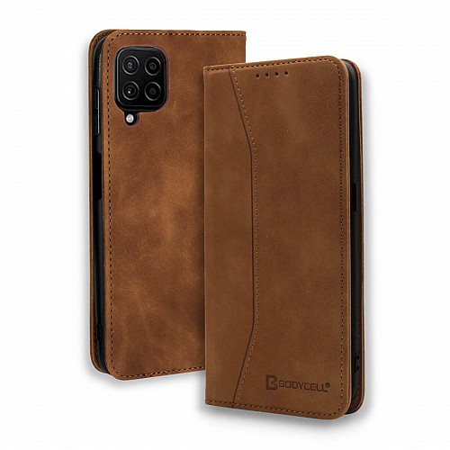 Bodycell Book Case Pu Leather Samsung A42 5G Brown