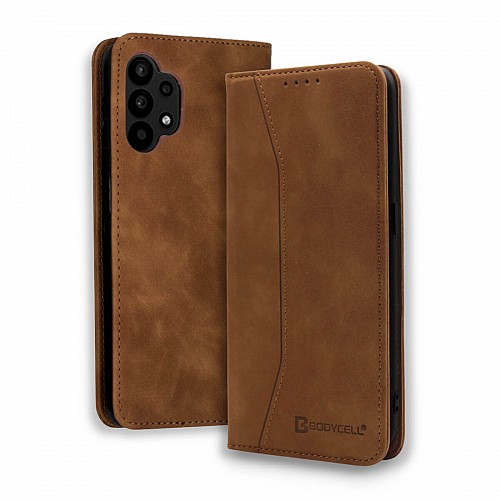 Bodycell Book Case Pu Leather Samsung A32 4G Brown
