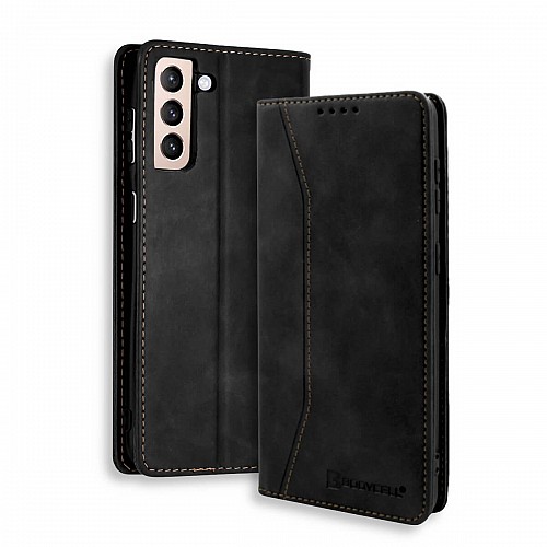 Bodycell Book Case Pu Leather Samsung S21 Plus Black