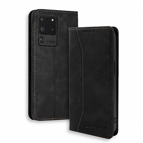Bodycell Book Case Pu Leather Samsung S20 Ultra Black