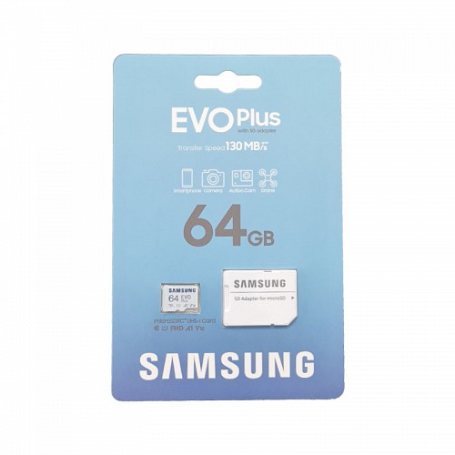 ΚΑΡΤΑ Samsung Evo Plus microSDXC 64GB U1 with Adapter