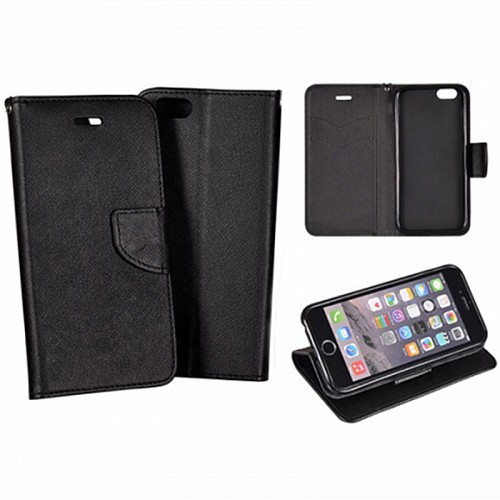 APPLE iPhone 13 Pro - ΘΗΚΗ NETONE FANCY DIARY BOOK STYLE ΠΟΡΤΟΦΟΛΙ ΜΑΥΡΗ