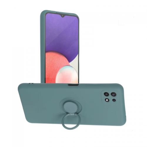 SAMSUNG A226B Galaxy A22 5G - ΘΗΚΗ ΣΙΛΙΚΟΝΗΣ FINGER RING GREEN