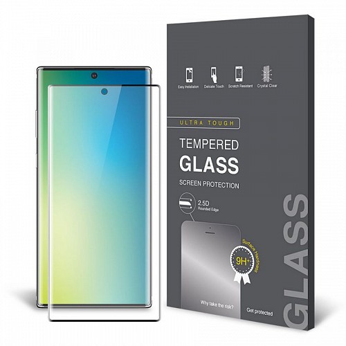 SAMSUNG N970 Galaxy Note 10 - TEMPERED GLASS 9H Hardness 0,3mm 5D ΜΑΥΡΟ FULL GLUE