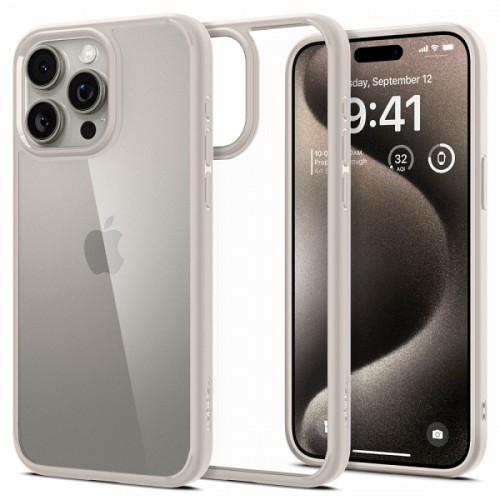 SPIGEN ULTRA HYBRID IPHONE 15 PRO natural titanium backcover