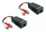 FOLKSAFE audio extender FS-2001AA μέσω καλωδίου RJ45, RCA σε RCA, έως 1000m FS-2001AA