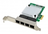 POWERTECH κάρτα επέκτασης PCIe σε 4x RJ45 ST7387, 1000Mbps ST7387