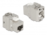 DELOCK keystone module RJ45 σε LSA 180° 87036, Cat.6A, ασημί 87036