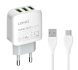 LDNIO   A3312   USB-C, 3x USB, 17W,  6933138691069